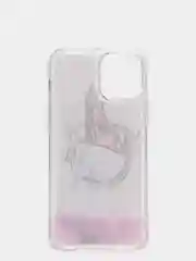 Бежевый силиконовый чехол переливашка iPhone 12 / iPhone 12 Pro