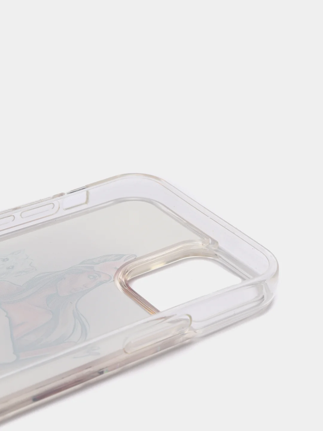 Бежевый силиконовый чехол переливашка iPhone 12 / iPhone 12 Pro