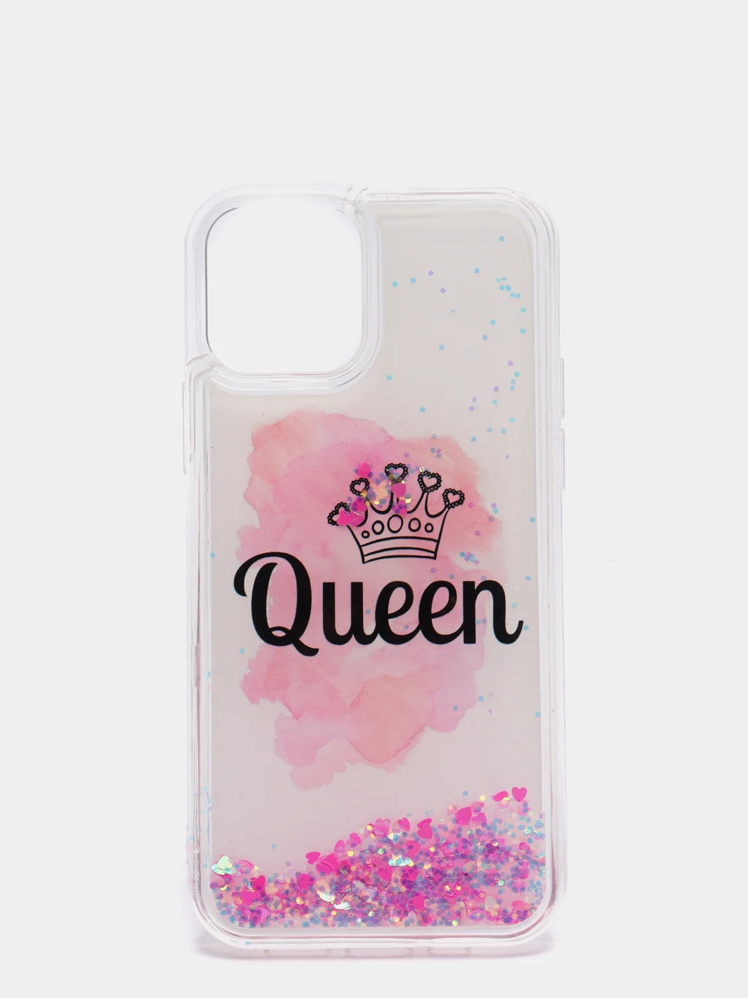 Розовый силиконовый чехол переливашка iPhone 12 / iPhone 12 Pro