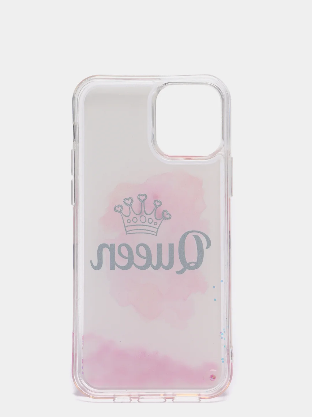 Розовый силиконовый чехол переливашка iPhone 12 / iPhone 12 Pro