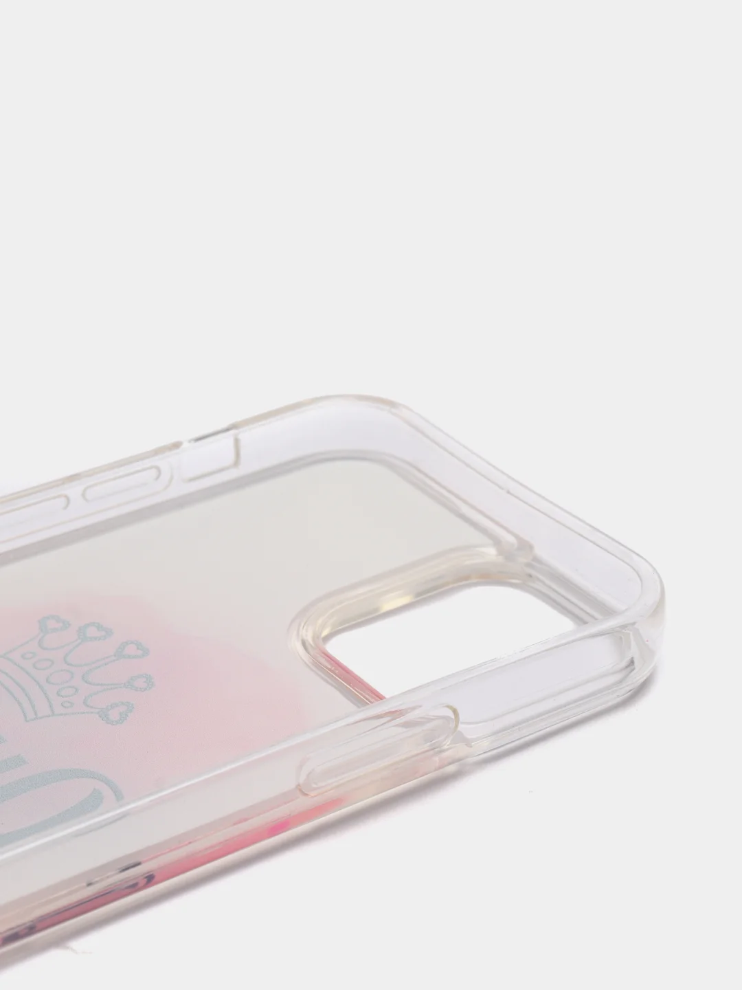 Розовый силиконовый чехол переливашка iPhone 12 / iPhone 12 Pro