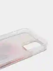 Розовый силиконовый чехол переливашка iPhone 12 / iPhone 12 Pro