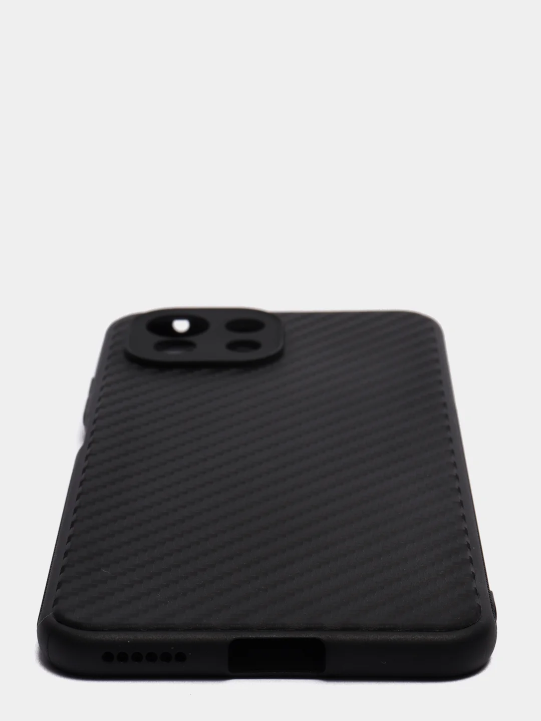 Силиконовый чехол Xiaomi Redmi Mi 11 Lite, карбон, черный, с защитой камеры