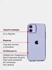 Чехол Apple iphone 12, 12 Pro, 12 Pro Max силиконовый