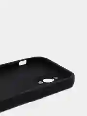 Черный силиконовый чехол iPhone 12 Pro, противоударный с магнитом и кольцом