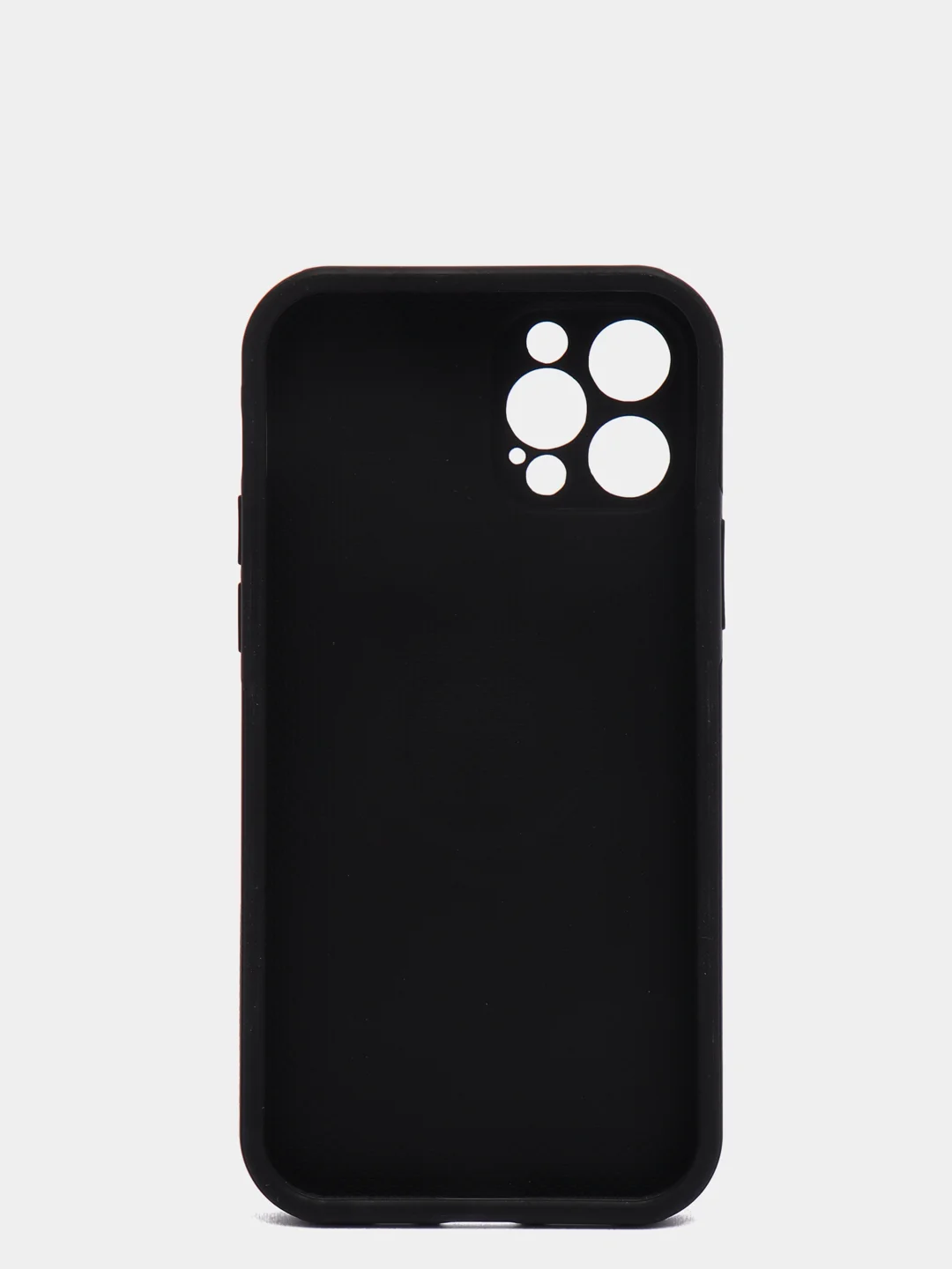 Черный силиконовый чехол iPhone 12 Pro, противоударный с магнитом и кольцом