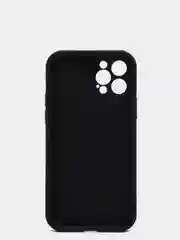 Черный силиконовый чехол iPhone 12 Pro, противоударный с магнитом и кольцом