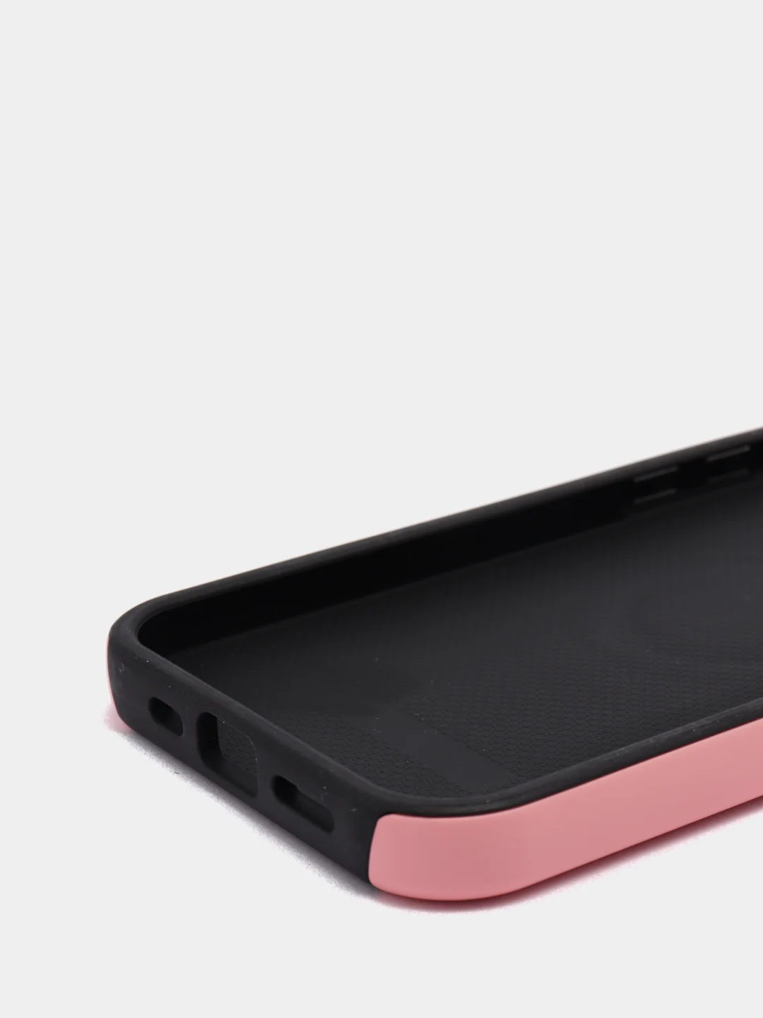 Розовый силиконовый чехол iPhone 12 Pro, противоударный с магнитом и кольцом