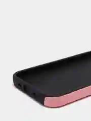 Розовый силиконовый чехол iPhone 12 Pro, противоударный с магнитом и кольцом