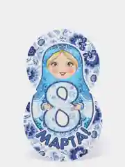 Мини-открытки с блестками "8 марта", 110 x 70 мм