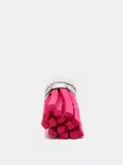 Фуксия кисточки замшевые с серебряным колпачком, 3,8 см