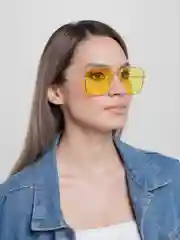 Лимонный солнцезащитные женские очки авиаторы