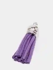 Аметистовый кисточки замшевые с серебряным колпачком, 3,8 см