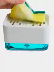 Белый диспенсер дозатор для мыла и подставка для губки