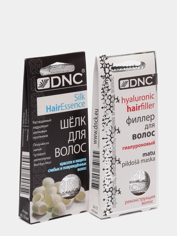 Несмываемый уход за волосами, гиалуроновые, филлер и шелк DNC