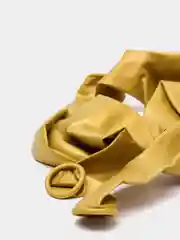 Золотой воздушный шар металлический хром на праздник, 10 шт