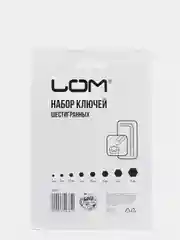 Набор ключей шестигранных на кольце LOM, 1.5 - 6 мм, 8 штук