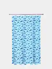 Голубой шторка для ванной "Дельфин", 180 х 180 см