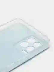 Светло-синий силиконовый чехол на Oppo Realme 8/8 Pro / Оппо Реалми 8/8 Про прозрачный, с рисунком