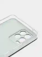 Серебряный силиконовый чехол на Oppo Realme 8/8 Pro / Оппо Реалми 8/8 Про прозрачный, с рисунком