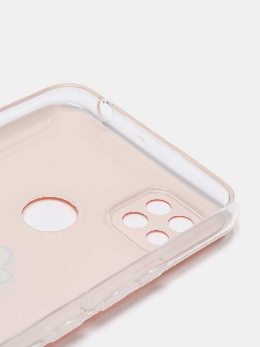 Пастельно-коралловый силиконовый чехол на Xiaomi Redmi 9C / Сяоми Редми 9С прозрачный с рисунком, защита камеры