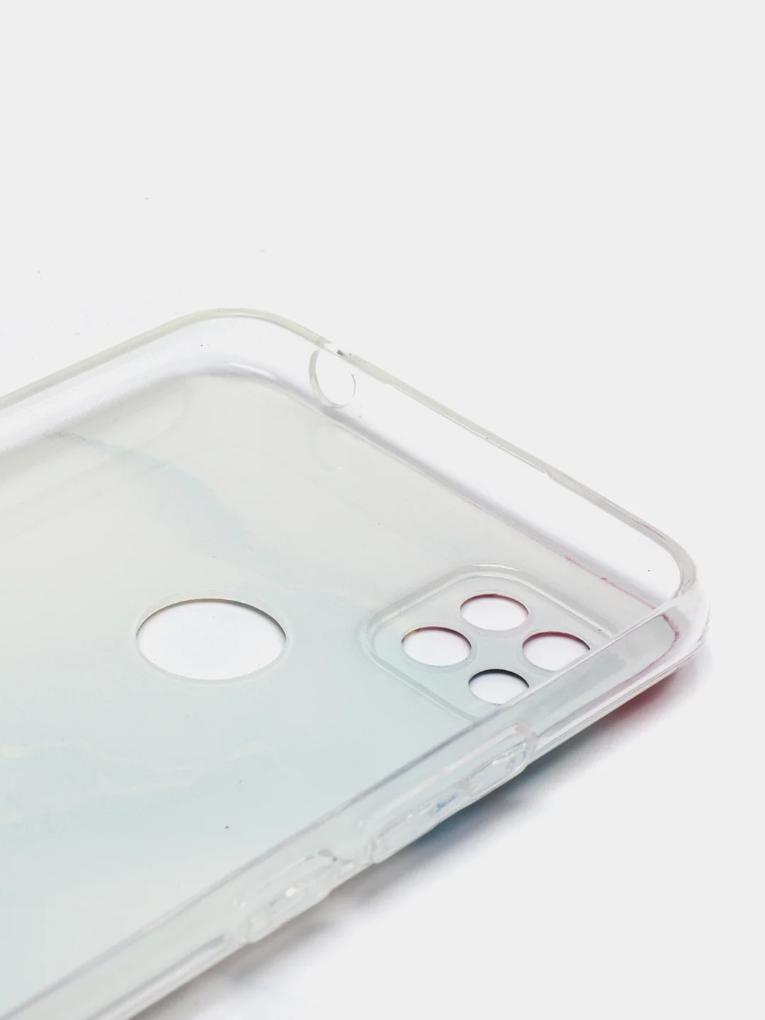 Ледяной силиконовый чехол на Xiaomi Redmi 9C / Сяоми Редми 9С прозрачный с рисунком, защита камеры