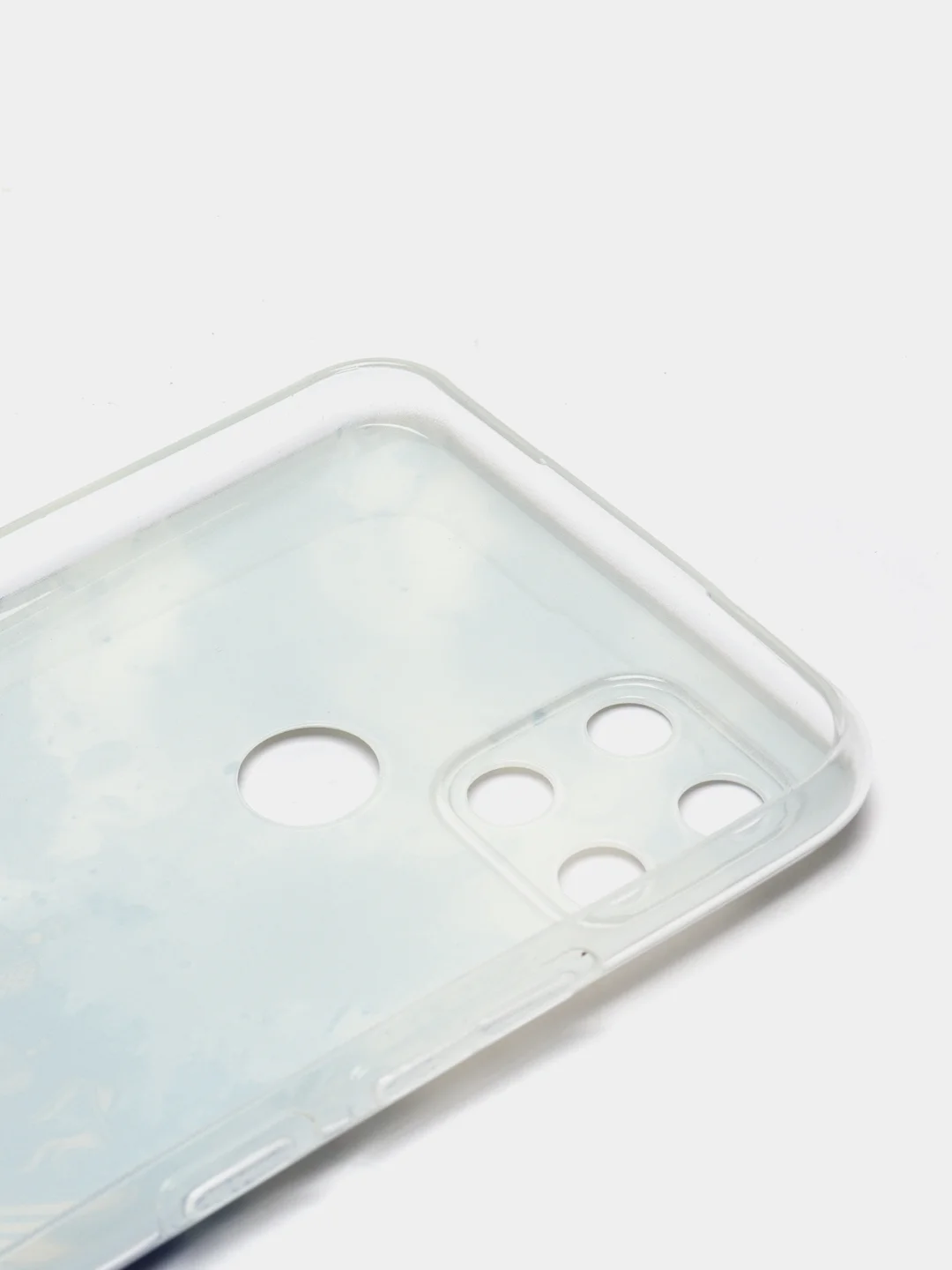 Синий силиконовый чехол на Oppo Realme C21Y/C25Y / Оппо Реалми C21Y/C25Y прозрачный, с рисунком