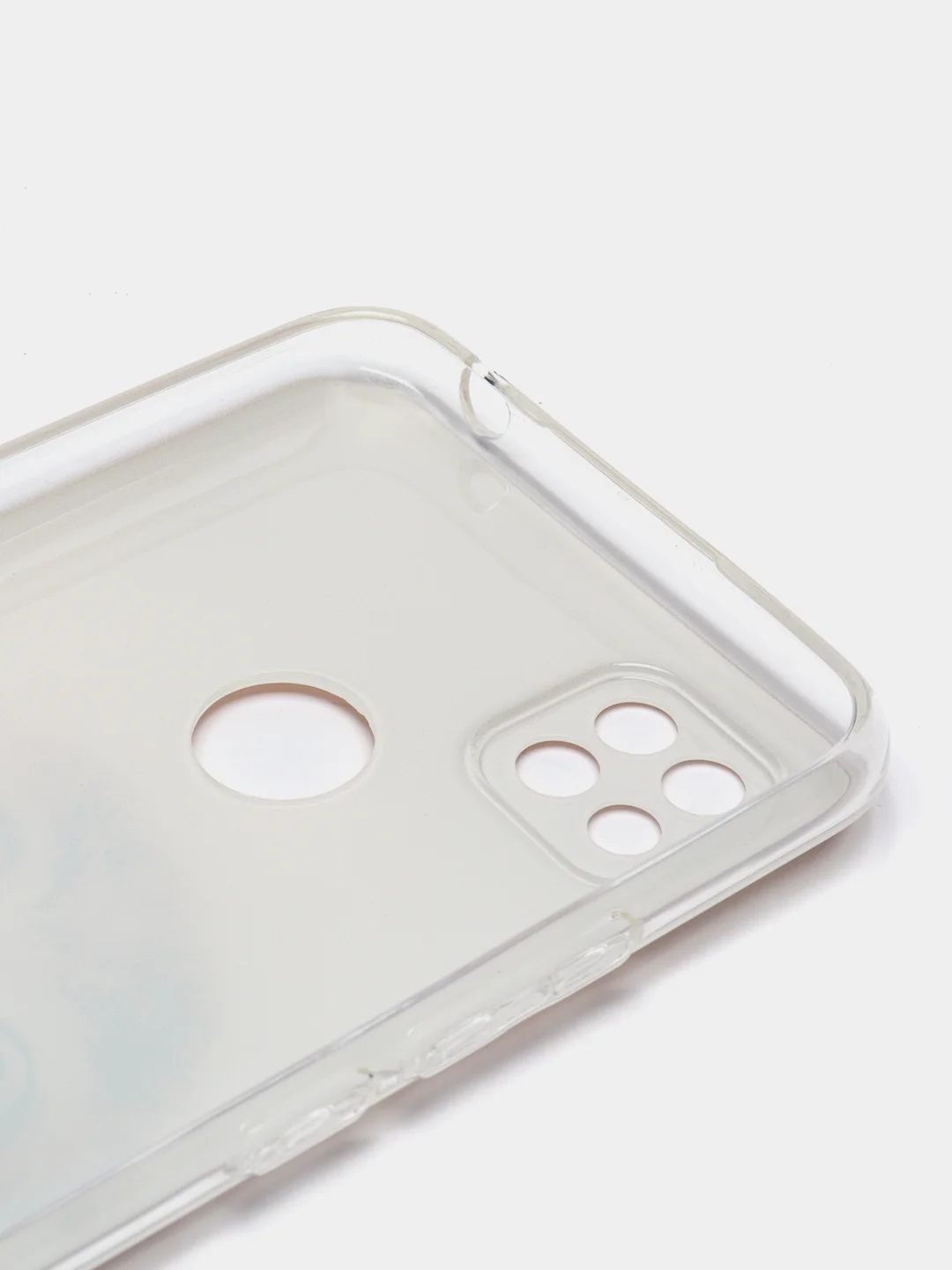 Светло-бежевый силиконовый чехол на Xiaomi Redmi 9C / Сяоми Редми 9С прозрачный с рисунком, защита камеры