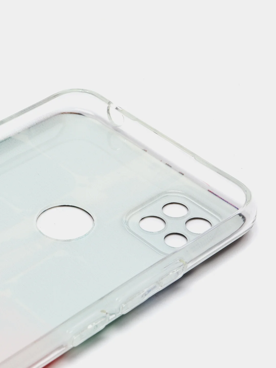 Бордовый силиконовый чехол на Xiaomi Redmi 9C / Сяоми Редми 9С прозрачный с рисунком, защита камеры