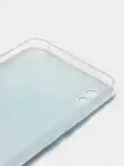 Светло-синий силиконовый чехол на Xiaomi Redmi 9A / Сяоми Редми 9А прозрачный с рисунком, защита камеры