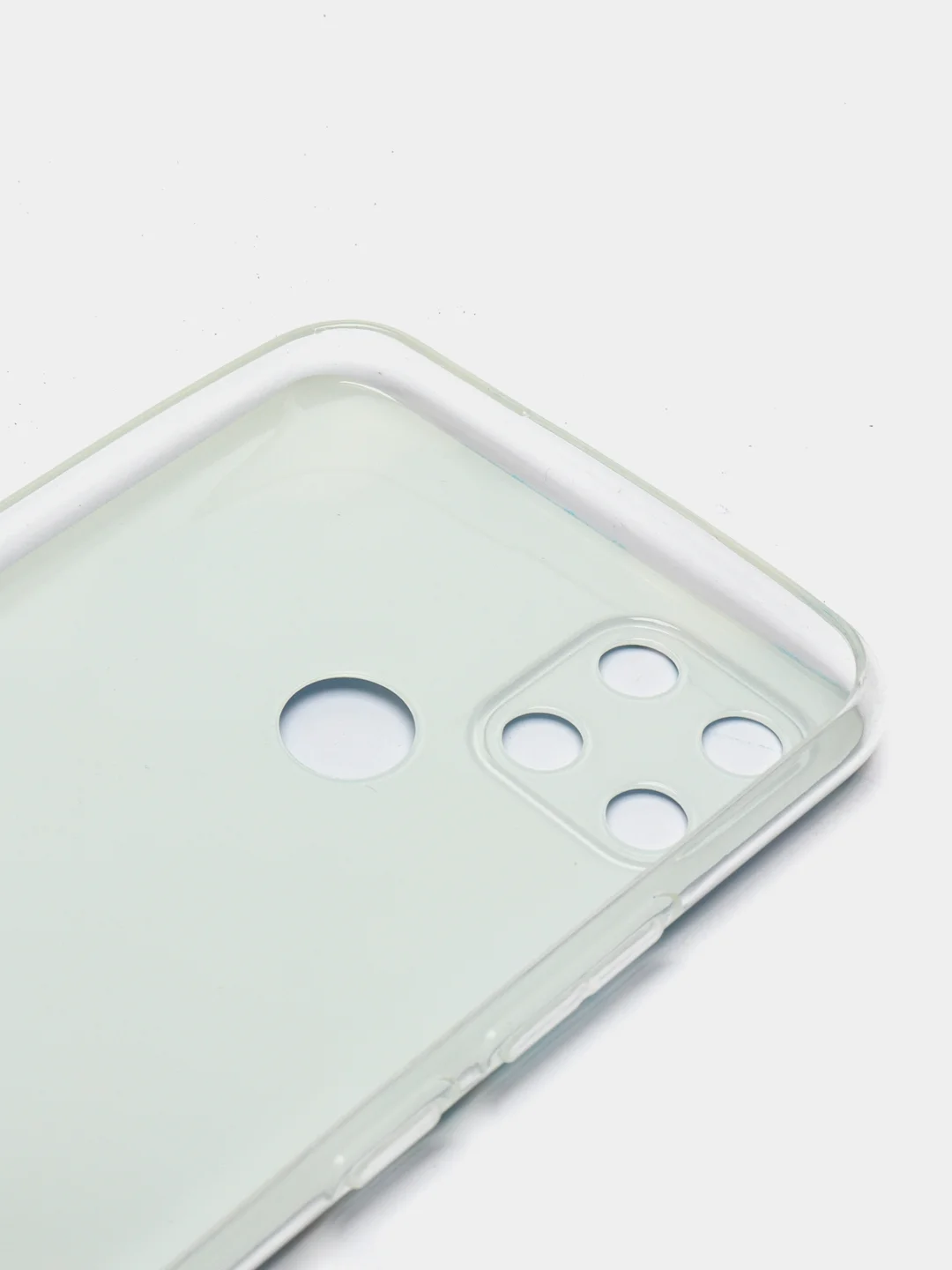 Светло-синий силиконовый чехол на Oppo Realme C21Y/C25Y / Оппо Реалми C21Y/C25Y прозрачный, с рисунком