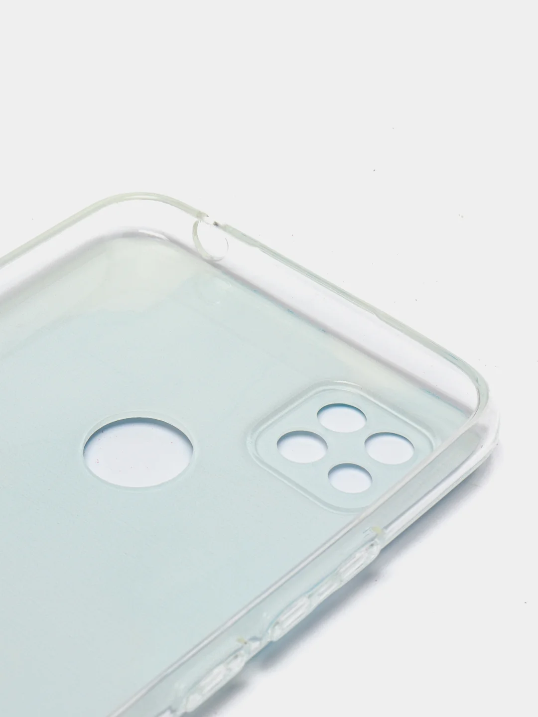 Светло-синий силиконовый чехол на Xiaomi Redmi 9C / Сяоми Редми 9С прозрачный с рисунком, защита камеры