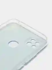 Светло-синий силиконовый чехол на Xiaomi Redmi 9C / Сяоми Редми 9С прозрачный с рисунком, защита камеры