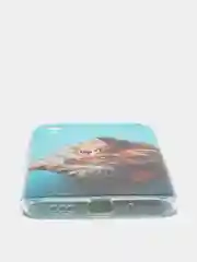 Светло-коричневый силиконовый чехол на Xiaomi Redmi 9A / Сяоми Редми 9А прозрачный с рисунком, защита камеры