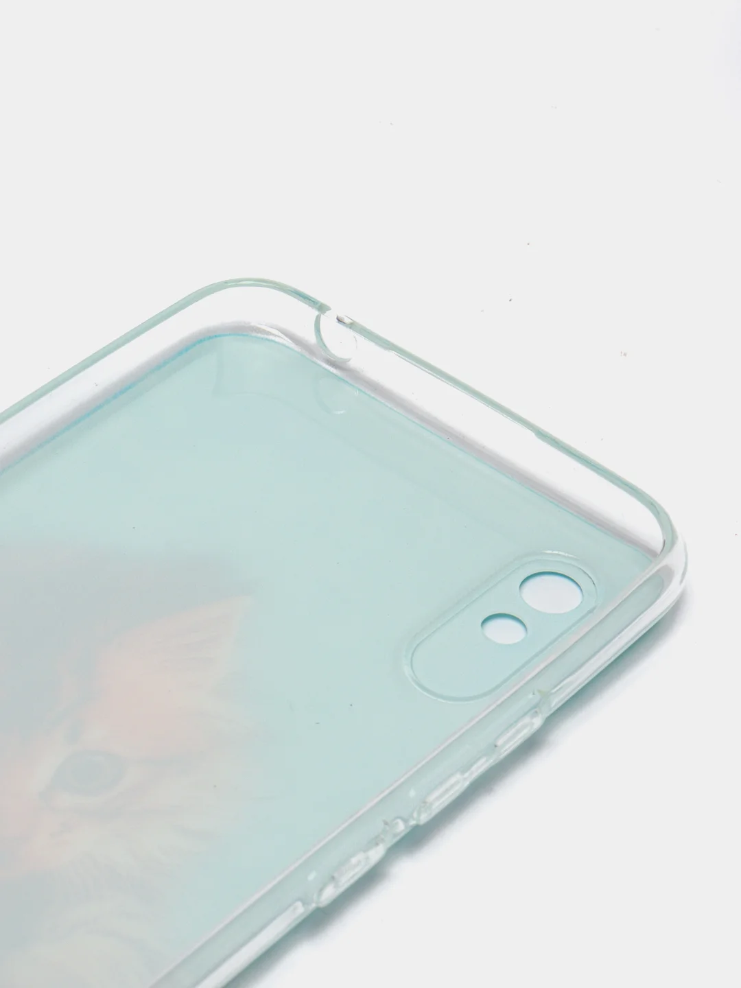 Светло-коричневый силиконовый чехол на Xiaomi Redmi 9A / Сяоми Редми 9А прозрачный с рисунком, защита камеры