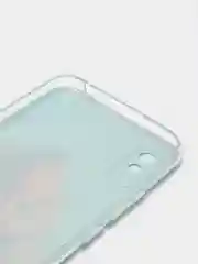 Светло-коричневый силиконовый чехол на Xiaomi Redmi 9A / Сяоми Редми 9А прозрачный с рисунком, защита камеры