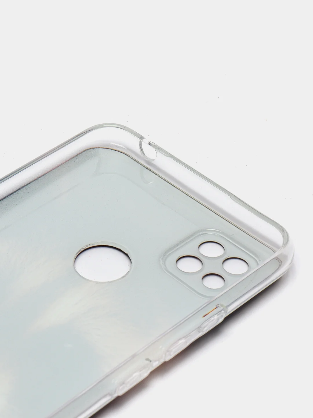 Коричневый силиконовый чехол на Xiaomi Redmi 9C / Сяоми Редми 9С прозрачный с рисунком, защита камеры