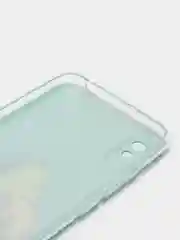 Мятный силиконовый чехол на Xiaomi Redmi 9A / Сяоми Редми 9А прозрачный с рисунком, защита камеры