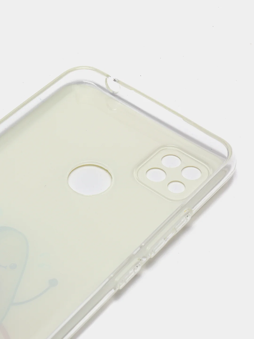 Светло-жёлтый силиконовый чехол на Xiaomi Redmi 9C / Сяоми Редми 9С прозрачный с рисунком, защита камеры
