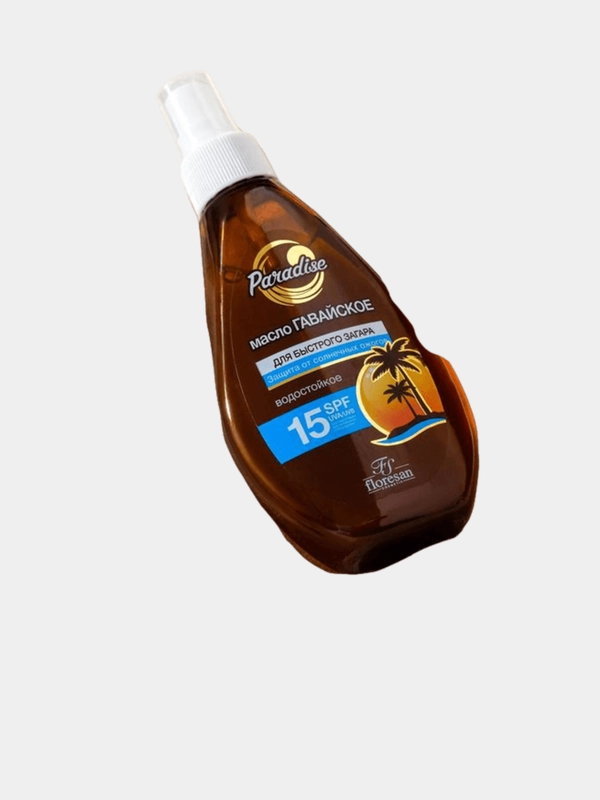 Масло для быстрого загара "Гавайское", водостойкое, SPF 15, 160 мл