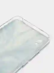 Сиреневый силиконовый чехол на Xiaomi Redmi 9A / Сяоми Редми 9А прозрачный с рисунком, защита камеры