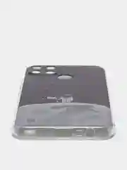 Серебряный силиконовый чехол на Oppo Realme C21Y/C25Y / Оппо Реалми C21Y/C25Y прозрачный, с рисунком