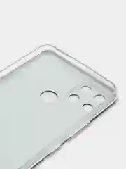 Серебряный силиконовый чехол на Oppo Realme C21Y/C25Y / Оппо Реалми C21Y/C25Y прозрачный, с рисунком