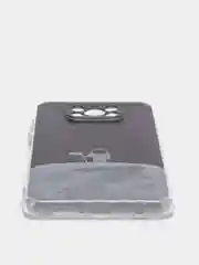 Серебряный силиконовый чехол на Xiaomi Poco X3/X3 Pro / Сяоми Poco X3/Х3 Про прозрачный, с рисунком