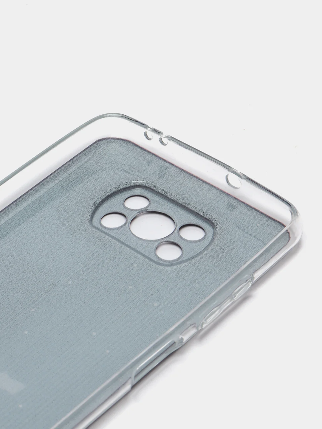 Серебряный силиконовый чехол на Xiaomi Poco X3/X3 Pro / Сяоми Poco X3/Х3 Про прозрачный, с рисунком