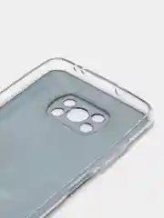Серебряный силиконовый чехол на Xiaomi Poco X3/X3 Pro / Сяоми Poco X3/Х3 Про прозрачный, с рисунком