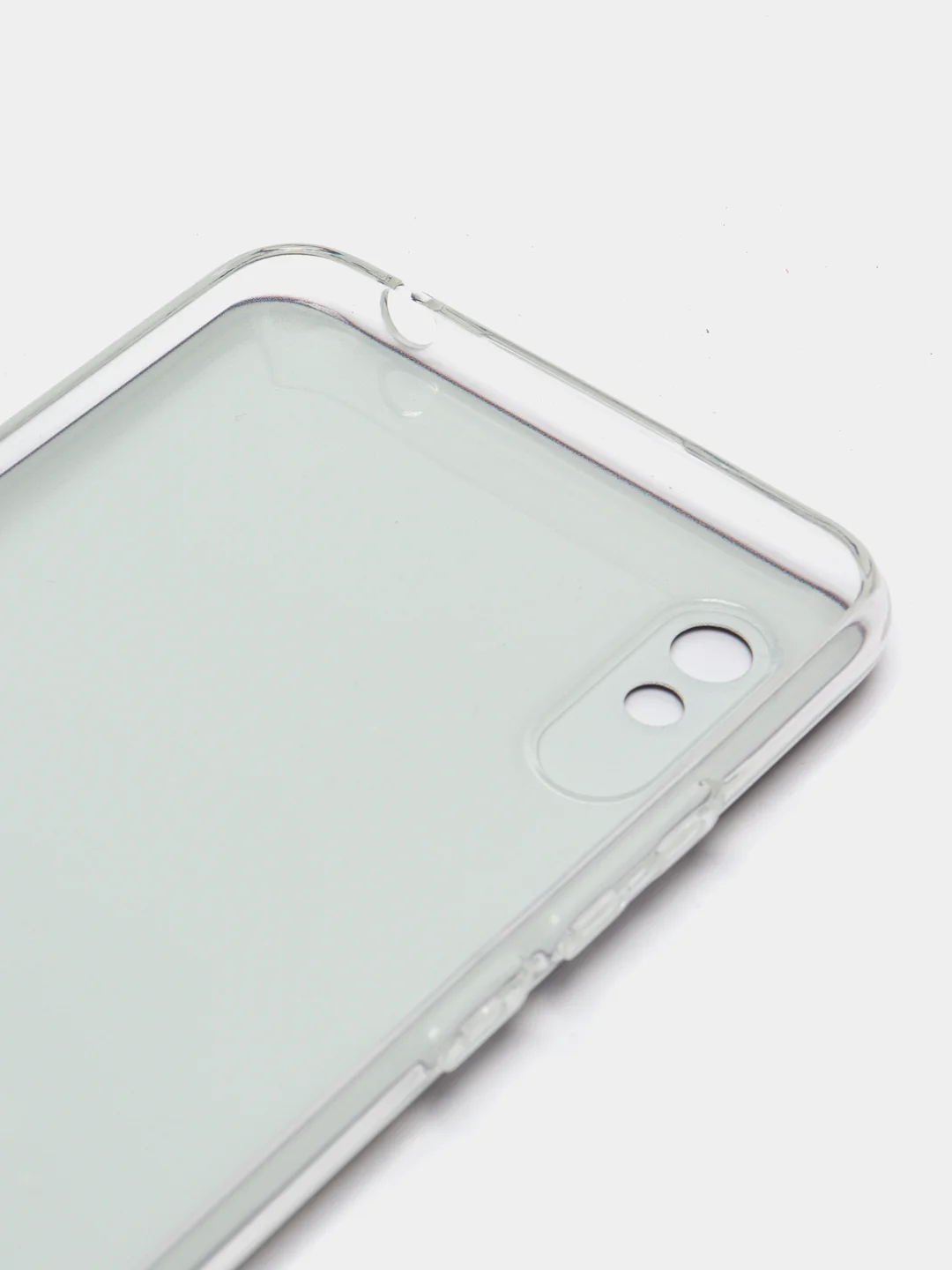 Серебряный силиконовый чехол на Xiaomi Redmi 9A / Сяоми Редми 9А прозрачный с рисунком, защита камеры