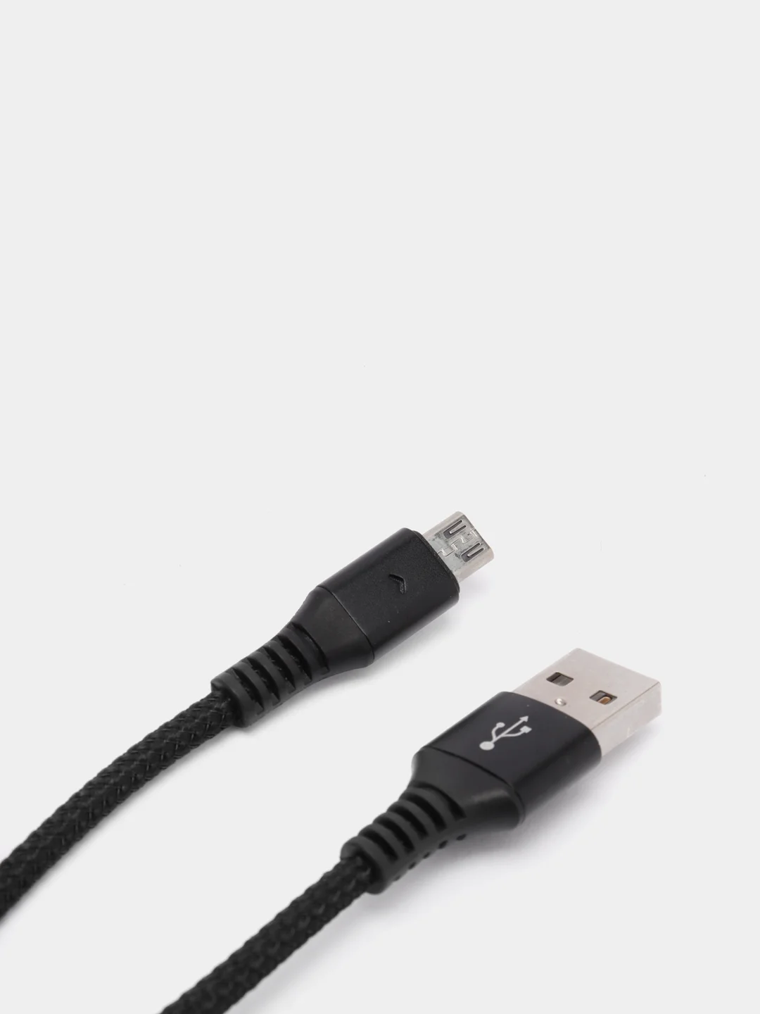 Черный кабель для зарядки телефона Micro-USB