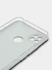 Серебряный силиконовый чехол на Xiaomi Redmi 9C / Сяоми Редми 9С прозрачный с рисунком, защита камеры