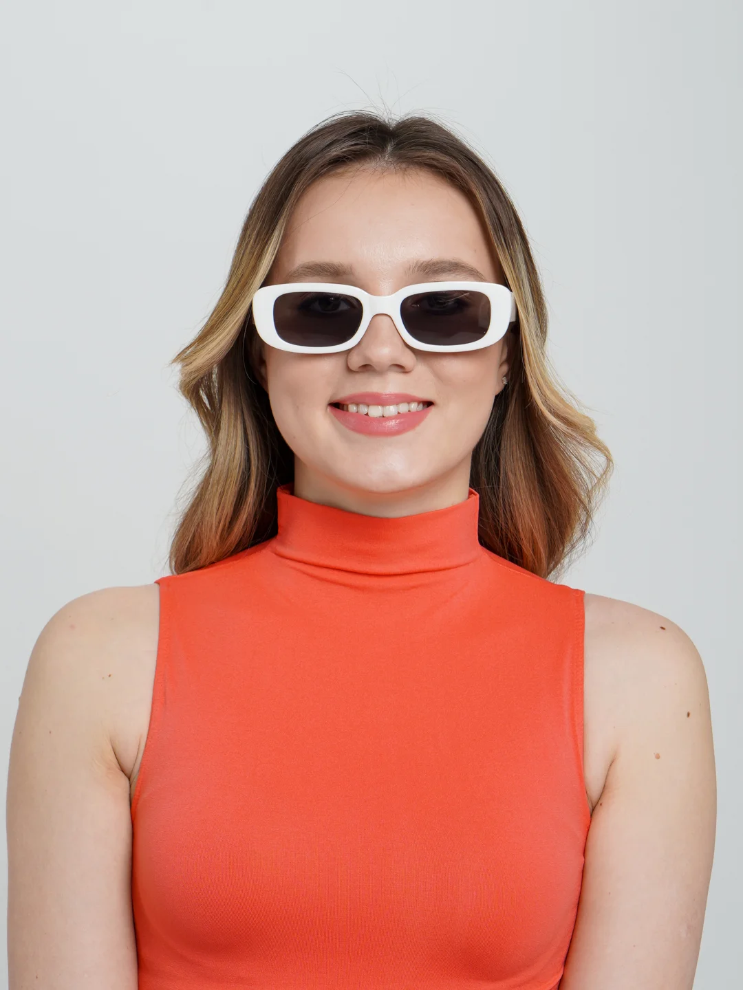 Белый солнцезащитные очки, унисекс